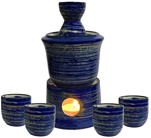 Algopix Similar Product 16 - KCHAIN 5 in 1 Ceramic Sake Set Hand