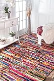 Algopix Similar Product 6 - nuLOOM Michiko Braided Chindi Cotton
