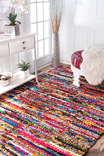 Algopix Similar Product 14 - nuLOOM Michiko Braided Chindi Cotton