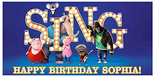 Algopix Similar Product 9 - Sing Movie Birthday Banner Personalized
