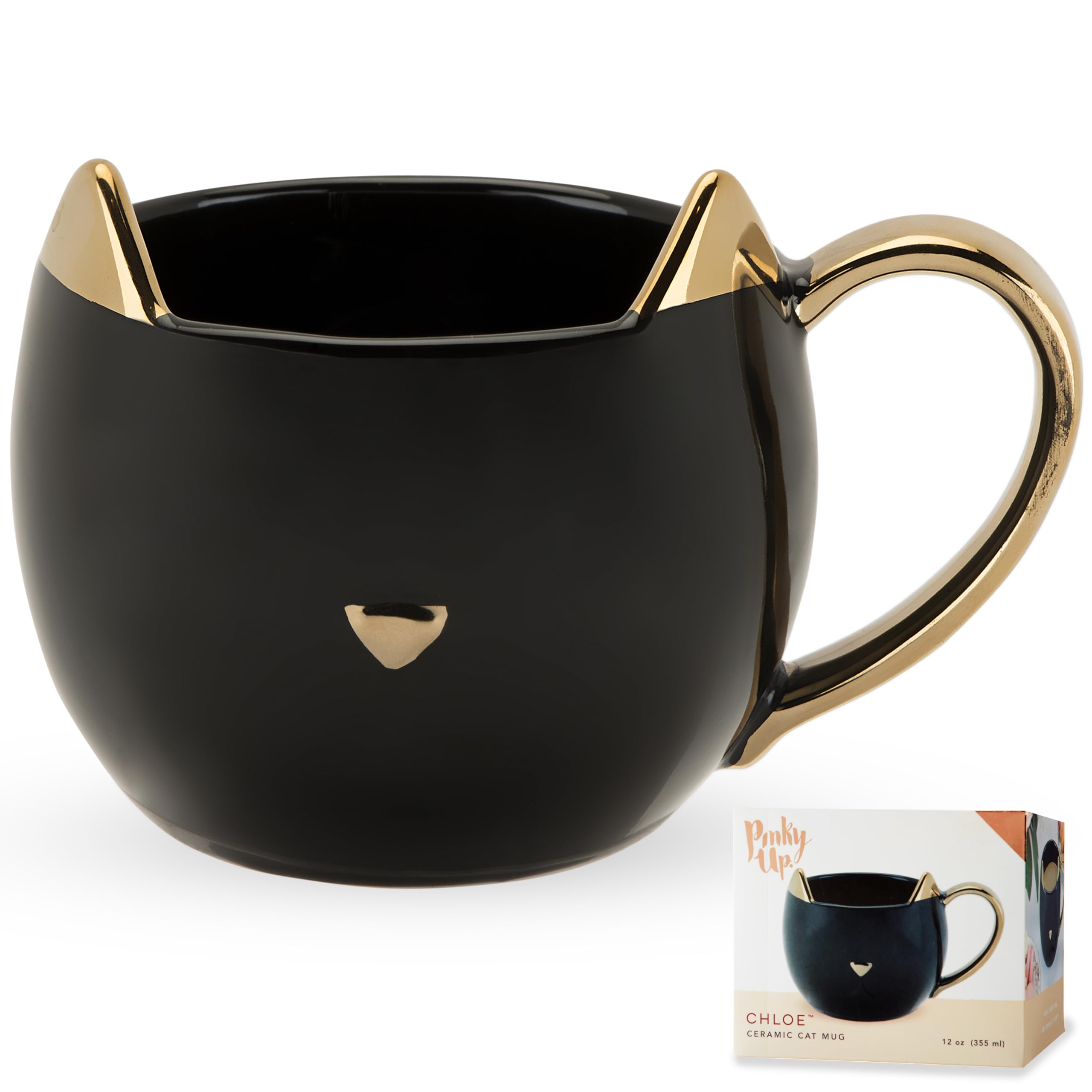 Algopix Similar Product 7 - Pinky Up Chloe Black Cat Ceramic Coffee