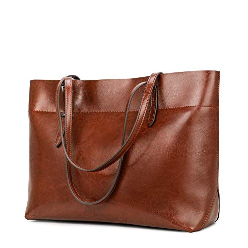 Algopix Similar Product 3 - Kattee Vintage Genuine Leather Tote