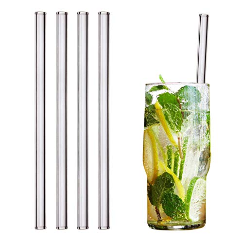 Algopix Similar Product 13 - HALM Glass Straws 4 Reusable Drinking