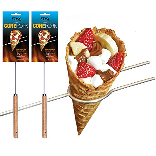 Algopix Similar Product 16 - 2 Mini Cone Forks Campfire Cone