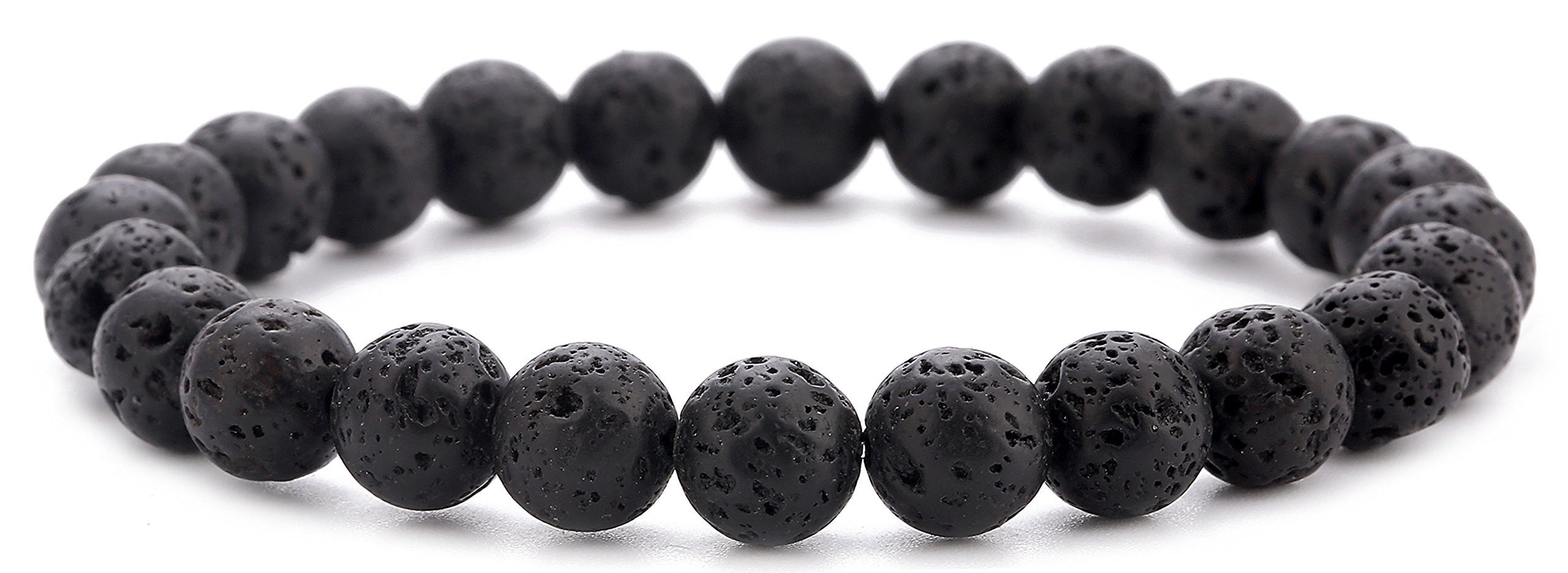 Algopix Similar Product 7 - Hamoery Men Women 8mm Natural Stone