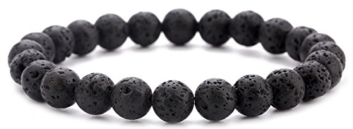 Algopix Similar Product 11 - Hamoery Men Women 8mm Natural Stone