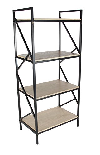 Algopix Similar Product 20 - Benzara Trendsetting Metal Wood Shelf