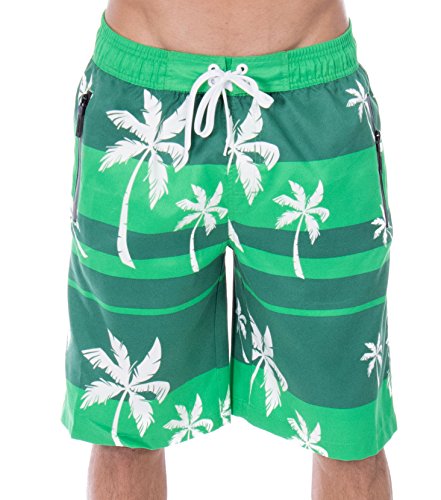 Algopix Similar Product 3 - ZENCO Mens Alvin Striped Palm Tree