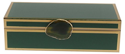 Algopix Similar Product 1 - Benzara Lovely Green Finish Jewelry Box