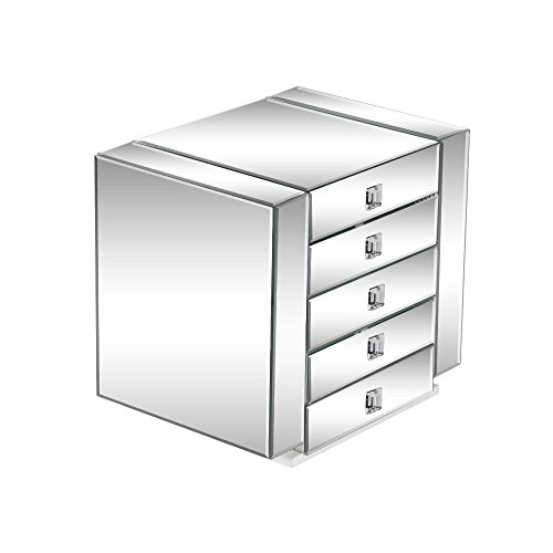 Algopix Similar Product 18 - Benzara 5 Level Wood Mirror Jewelry Box