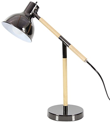 Algopix Similar Product 4 - Benzara Chic Metal Wood Task Lamp