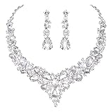 Algopix Similar Product 18 - Molie Bridal Austrian Crystal Necklace