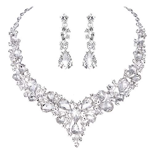 Algopix Similar Product 19 - Molie Bridal Austrian Crystal Necklace