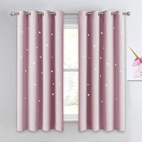Algopix Similar Product 6 - NICETOWN Star Curtain for Girls Room 