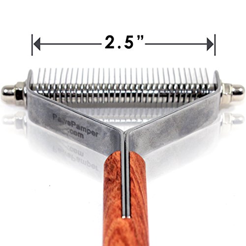 Algopix Similar Product 10 - PawsPamper Extra Wide Undercoat Rake