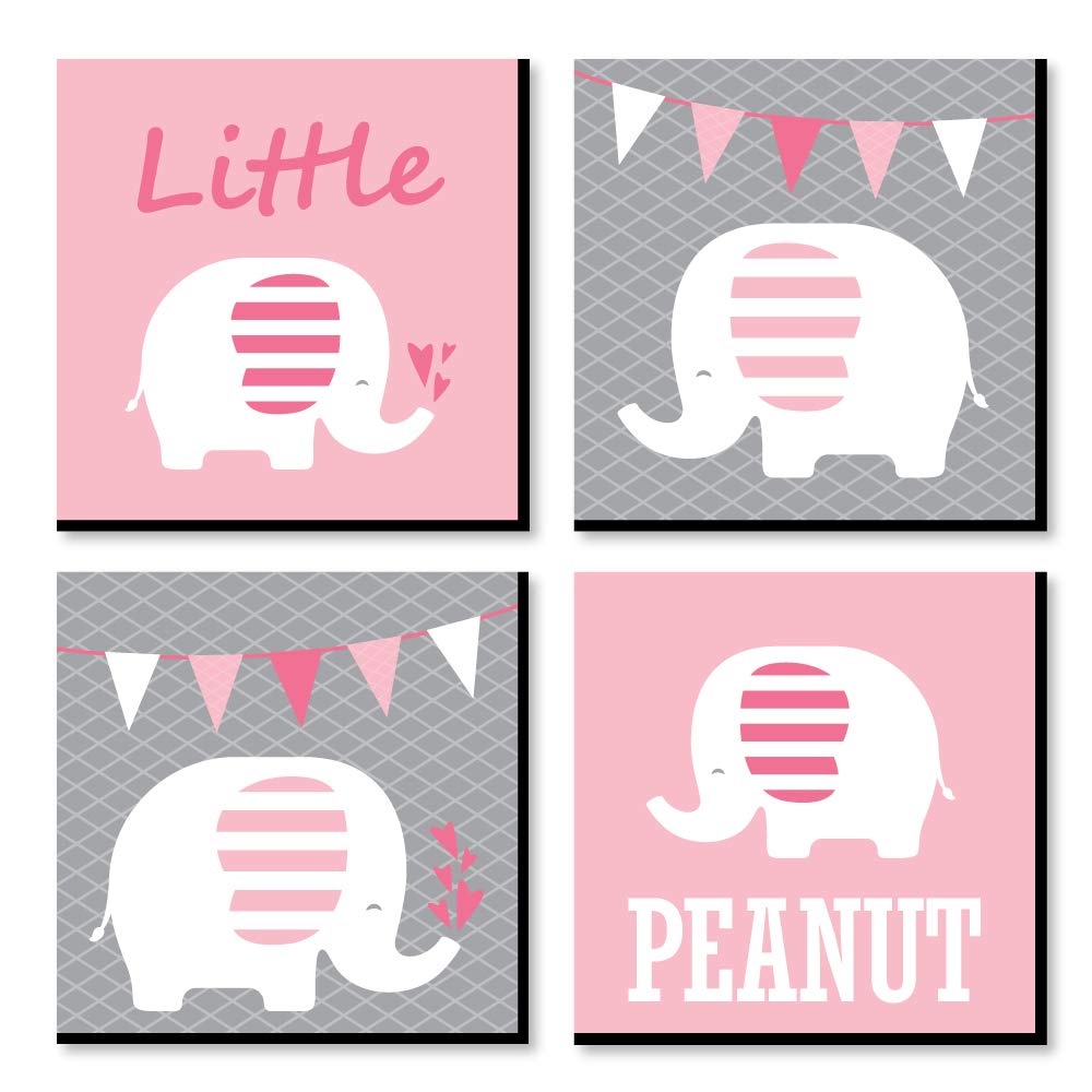 Algopix Similar Product 18 - Big Dot of Happiness Pink Baby Elephant