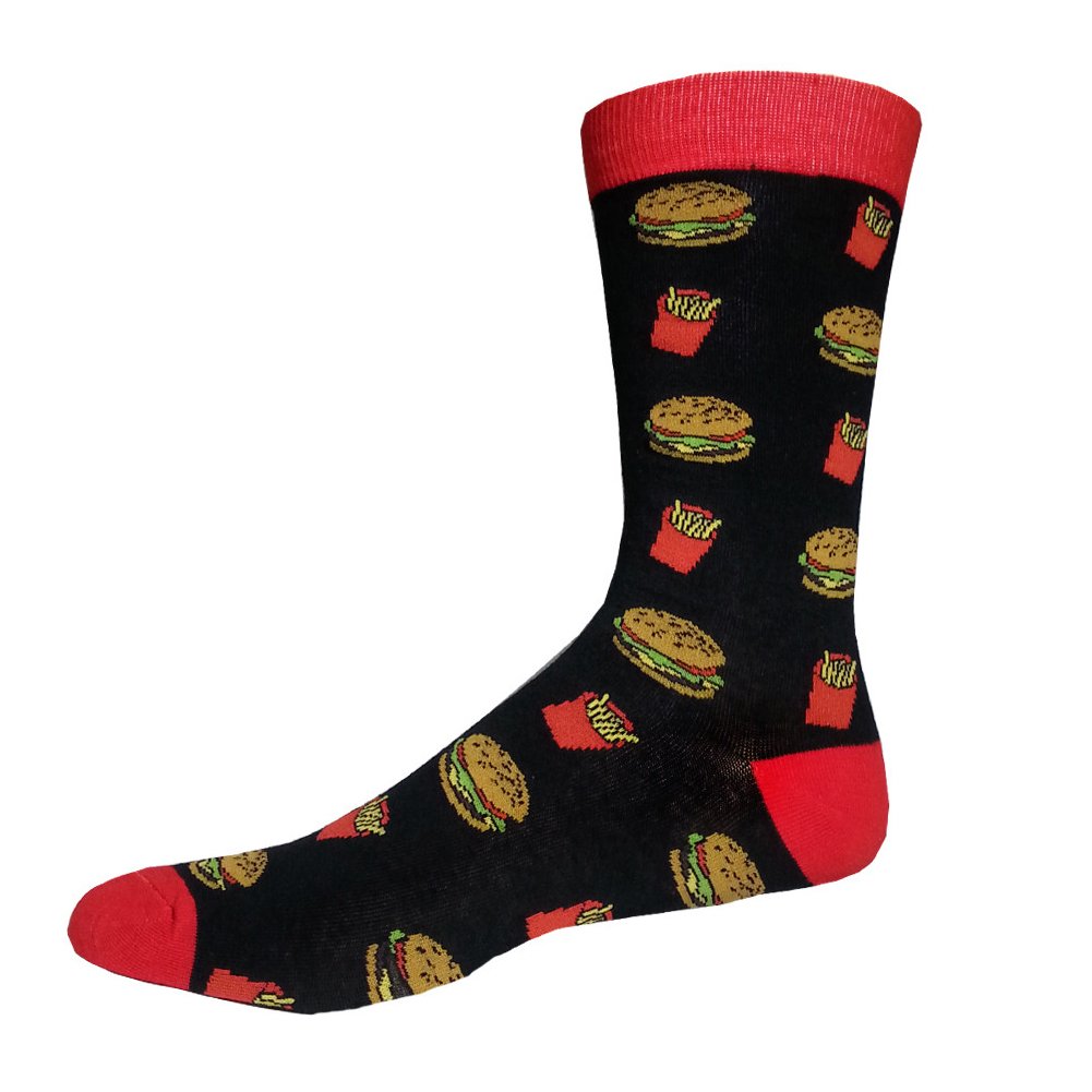 Algopix Similar Product 3 - Fast Food One Size Fits Most Crew Socks