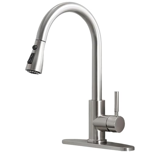 Algopix Similar Product 20 - Ufaucet Brushed Nickel Kitchen Faucet