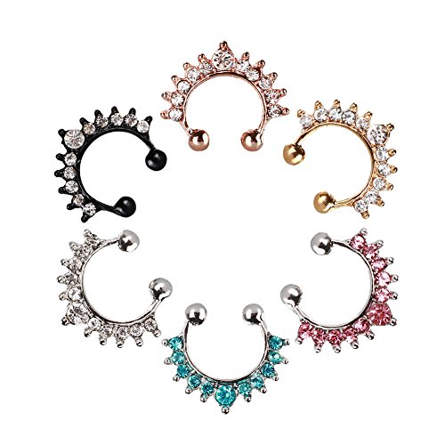 Algopix Similar Product 1 - TOFOCO COM Fake Nose Rings 4Pcs Faux