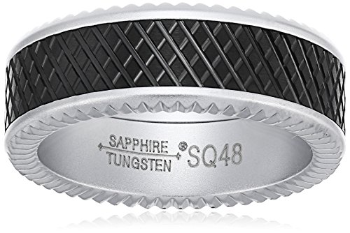 Algopix Similar Product 9 - Sapphire Tungsten 8mm Black Crosshatch