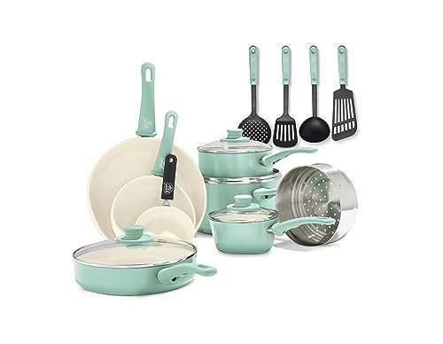 Algopix Similar Product 3 - GreenLife Soft Grip 16 Piece Cookware