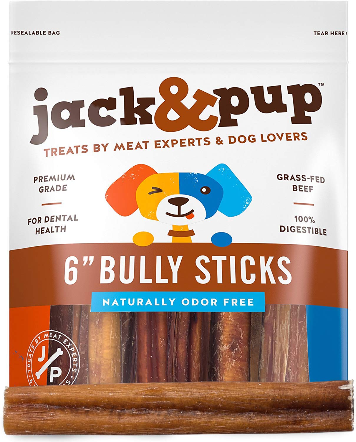 Algopix Similar Product 3 - JackPup 6inch Pizzle Sticks for Dogs