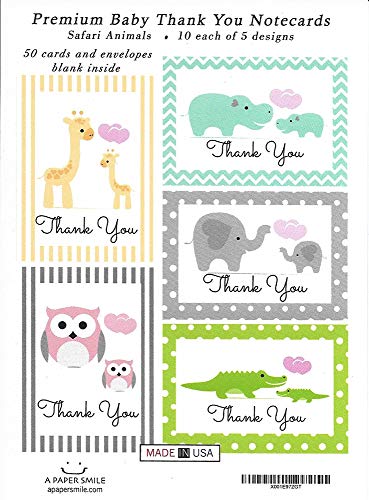 Algopix Similar Product 2 - Thank You Cards for Baby Shower Kids