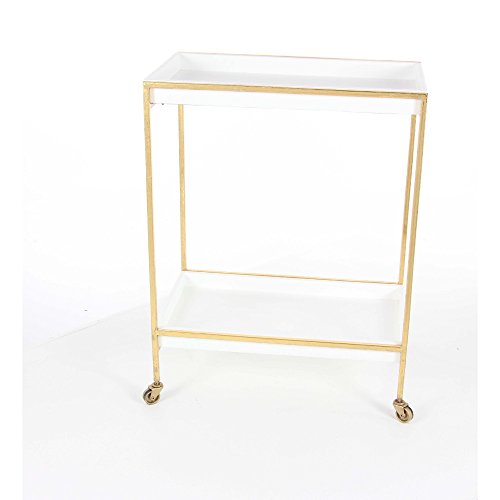 Algopix Similar Product 13 - Benzara Outstanding Metal Wood Tea Cart