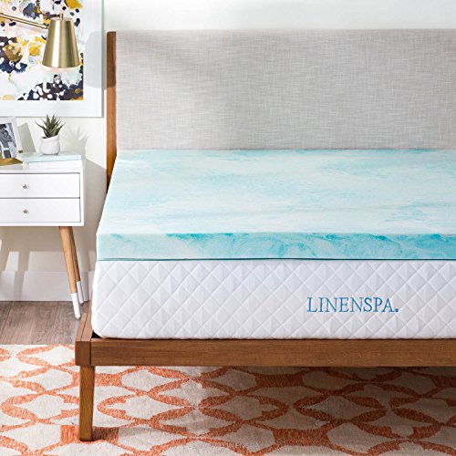 Algopix Similar Product 1 - LINENSPA 3 Inch Gel Swirl Memory Foam