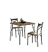 Algopix Similar Product 13 - Benjara Industrial Style 3 Piece Dining