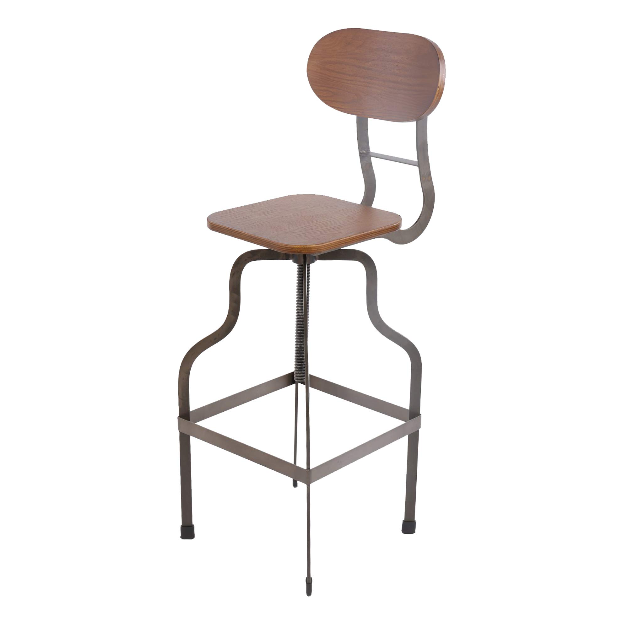 Algopix Similar Product 9 - Benzara Industrial Style Wooden Swivel