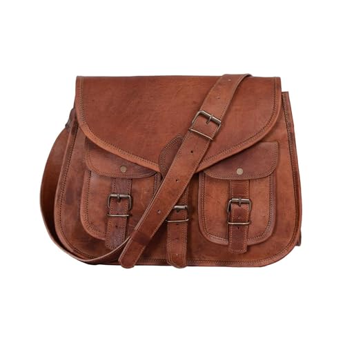 Algopix Similar Product 15 - 14 Inch Leather Purse Women Shoulder
