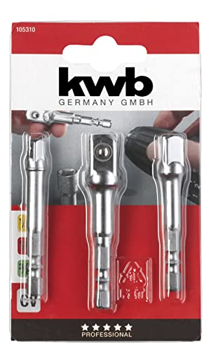 Algopix Similar Product 2 - kwb Socket Spanner Adapter Set 3 Pieces