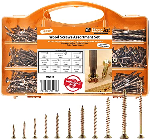 Algopix Similar Product 13 - Brackit 780 Piece Chipboard Screw