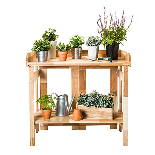 Algopix Similar Product 10 - CedarCraft Folding Cedar Potting Bench