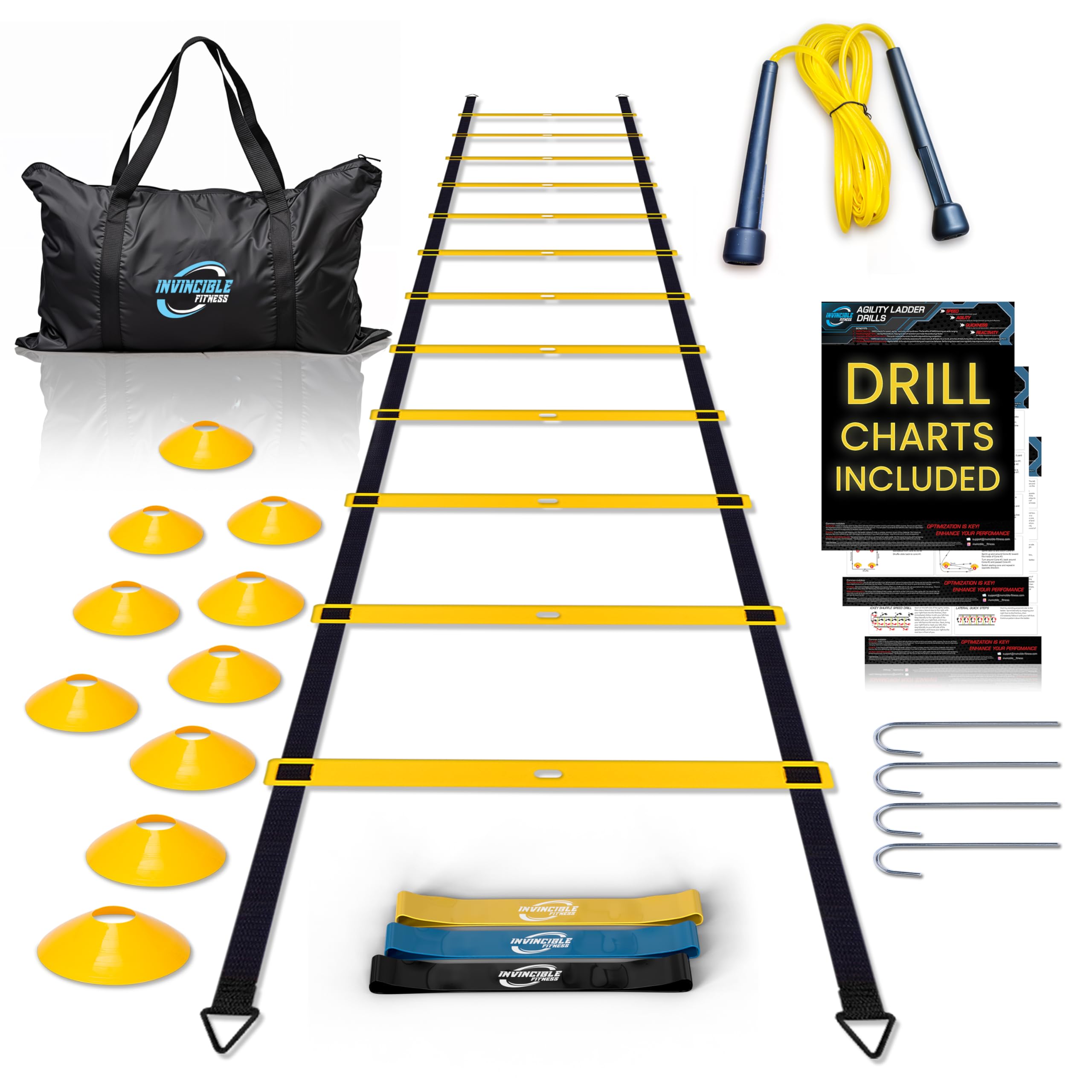 Algopix Similar Product 16 - Invincible Fitness Agility Ladder Set 