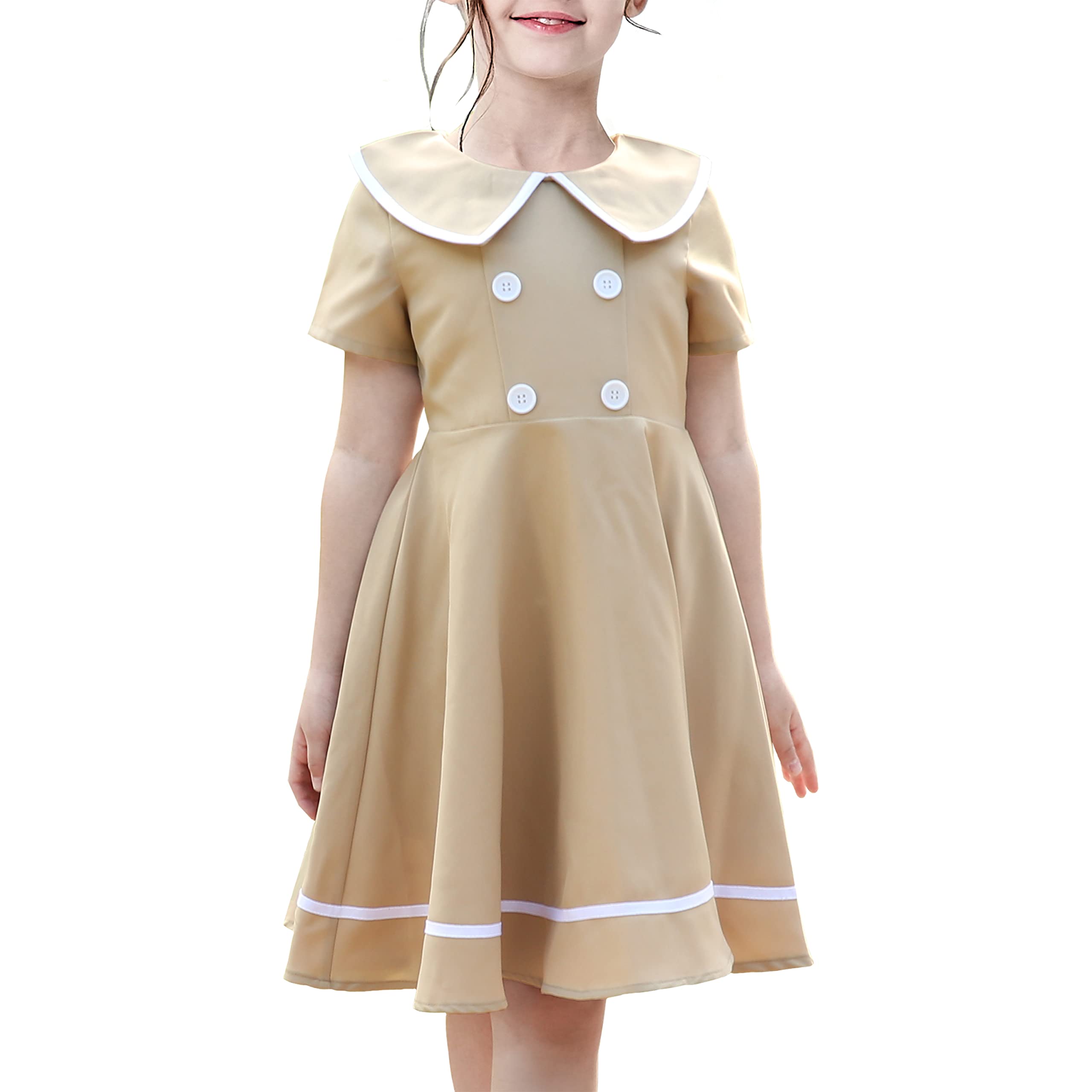 Algopix Similar Product 10 - Sunny Fashion Girls Dress School Blue