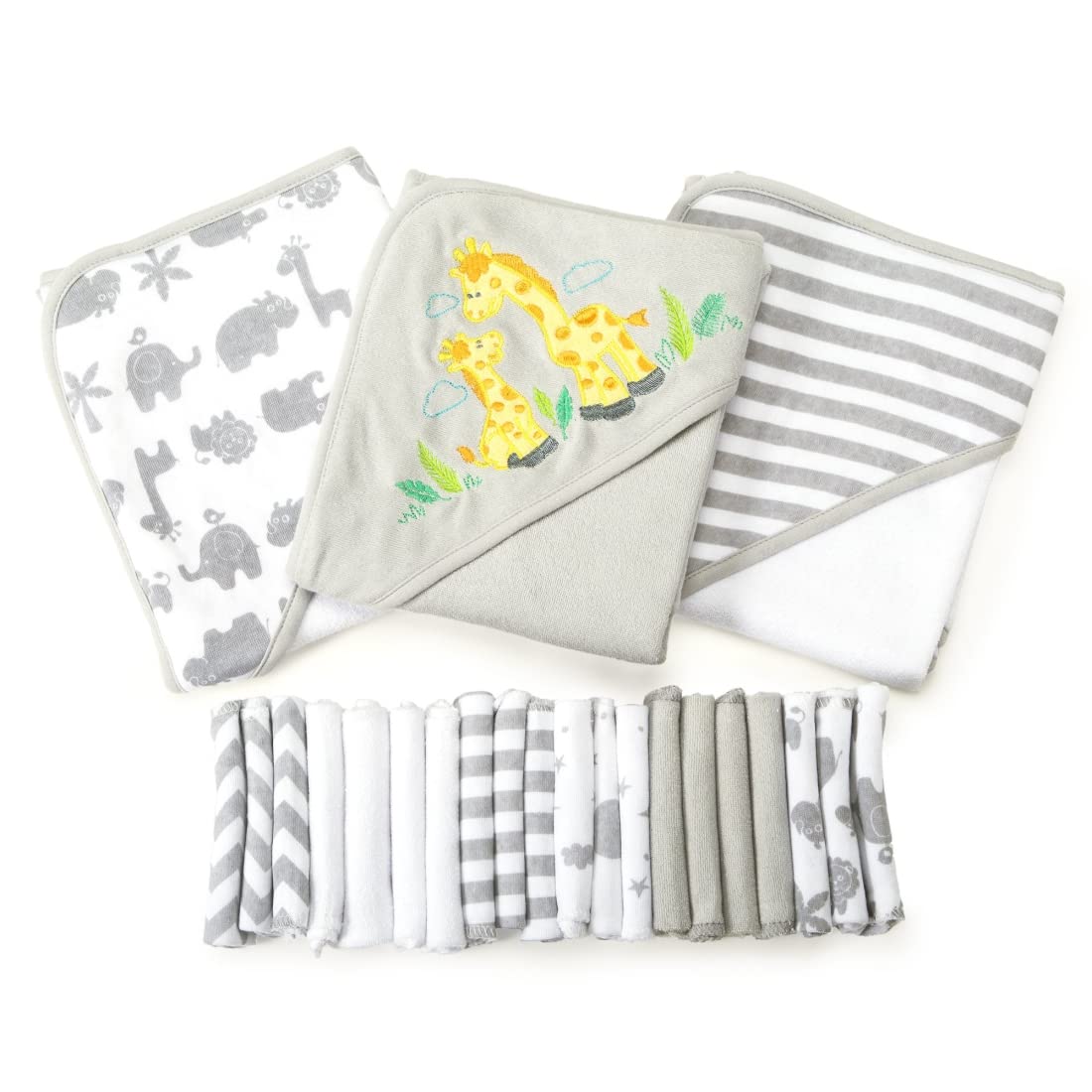 Algopix Similar Product 12 - Spasilk Bath Hooded Towels Washcloths