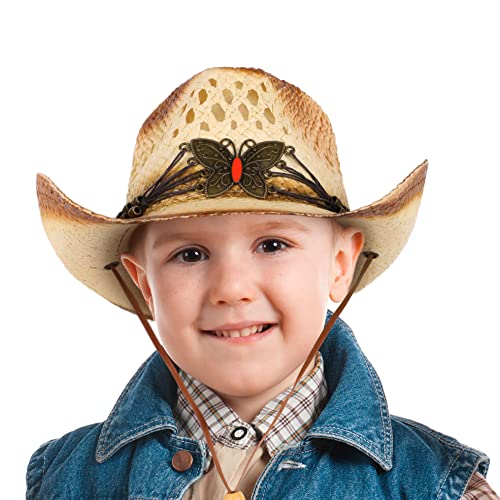 Algopix Similar Product 8 - D Diana Dickson Kids Straw Cowboy Hat
