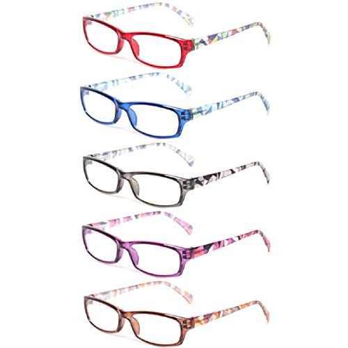 Algopix Similar Product 9 - Reading Glasses 5 Pairs Fashion Ladies