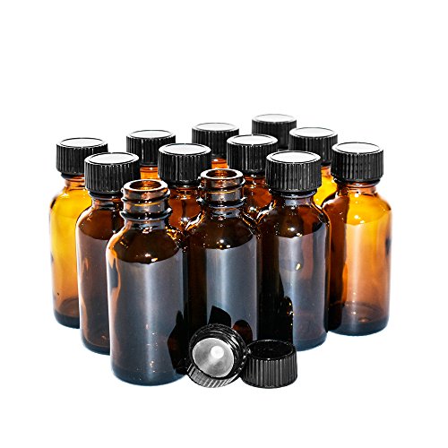 Algopix Similar Product 8 - 12 Pack 1 oz Amber Boston Round with