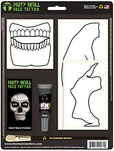 Algopix Similar Product 1 - Gold Foil Skeleton Party Skull Face