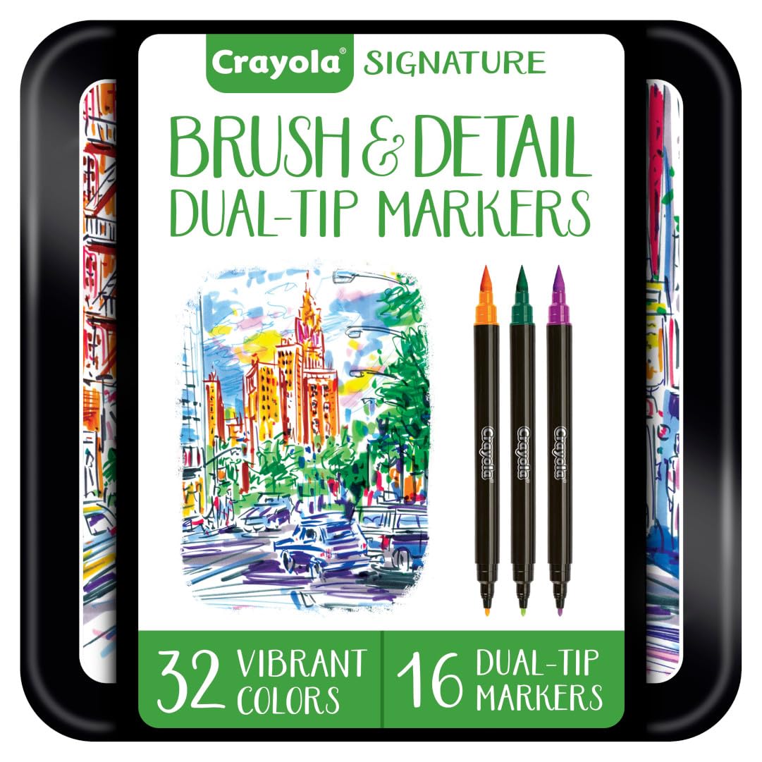 Algopix Similar Product 18 - Crayola Brush  Detail Dual Tip Marker