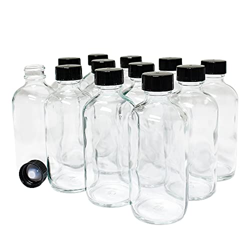 Algopix Similar Product 12 - Pack of 12 4 oz Clear Boston Round