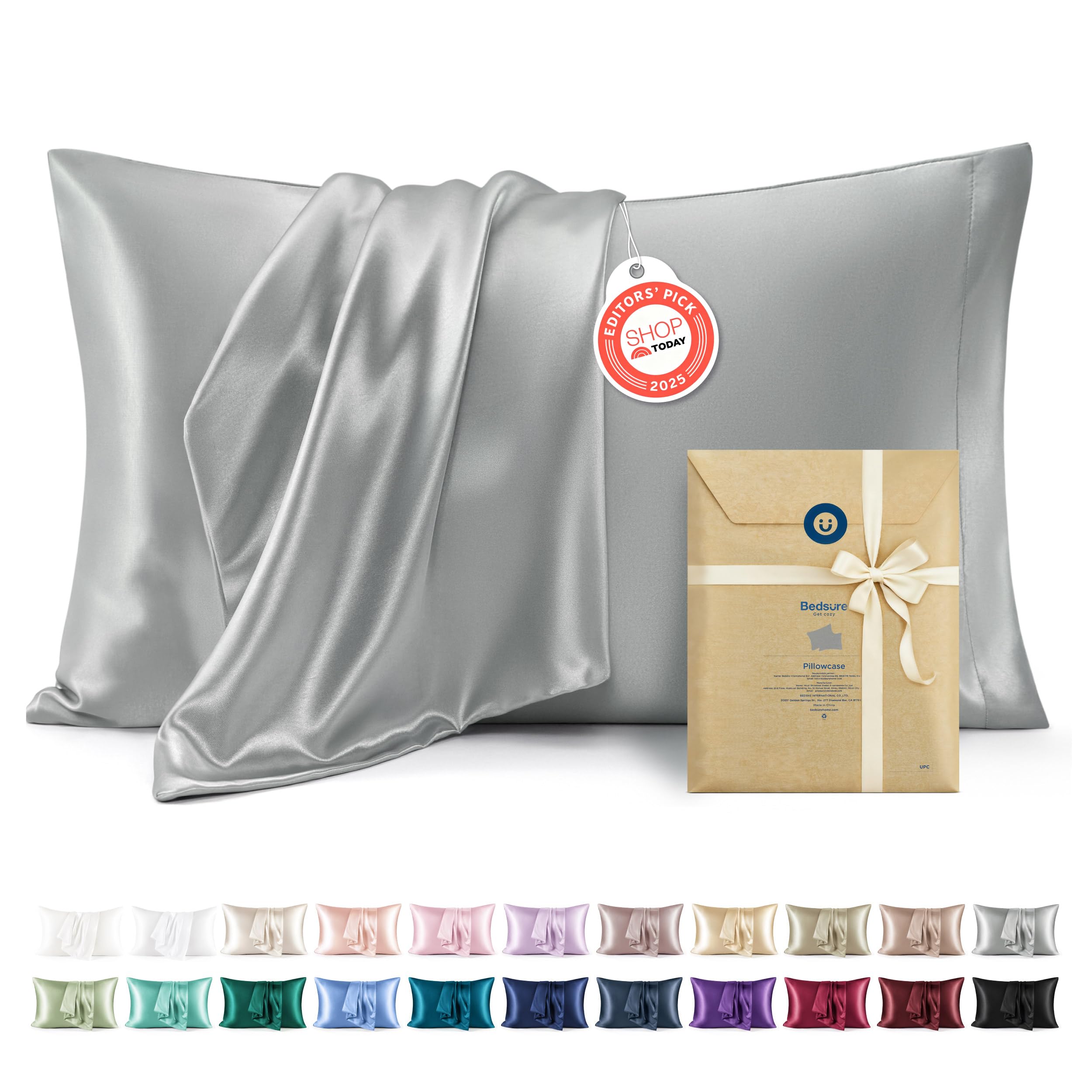 Algopix Similar Product 4 - Bedsure Satin Pillowcase Similar to
