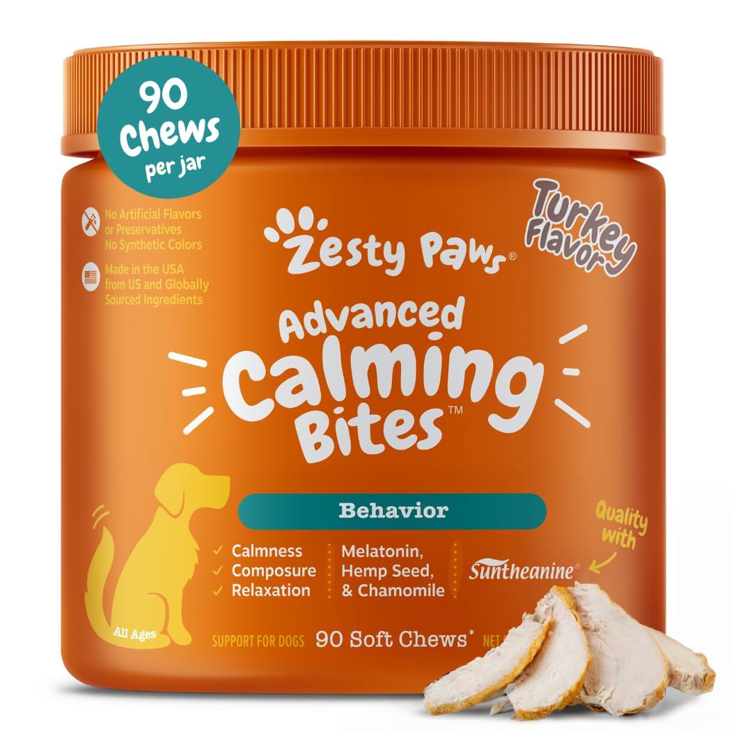 Algopix Similar Product 3 - Zesty Paws Calming Chews for Dogs  Dog