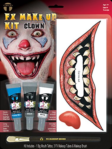 Algopix Similar Product 1 - Crazed Killer Sewer Clown Makeup And