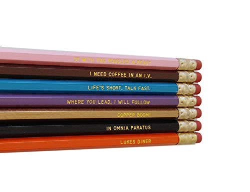 Algopix Similar Product 6 - Gilmore Girls Gift Pencil Set of 7 Back