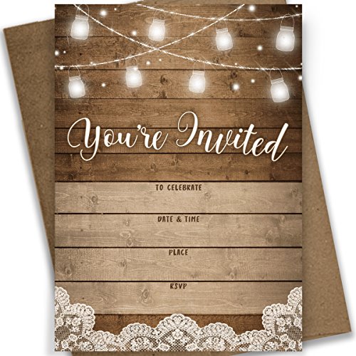 Algopix Similar Product 14 - Printed Party Fillin Invitations and