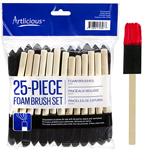 Algopix Similar Product 6 - Artlicious Foam Brush Set  Pack of 20